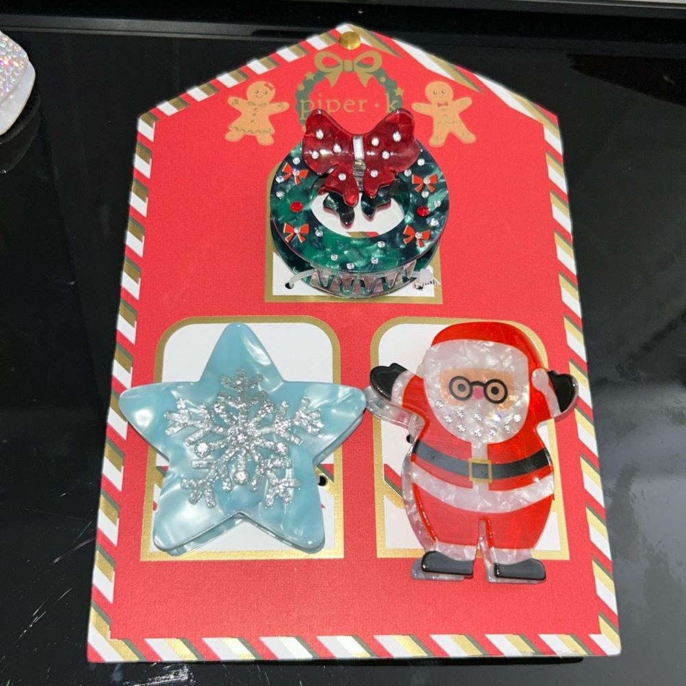 Piper•K Christmas hair 3 clips